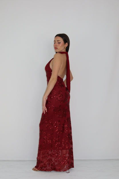 Vestido Indie Burdeos