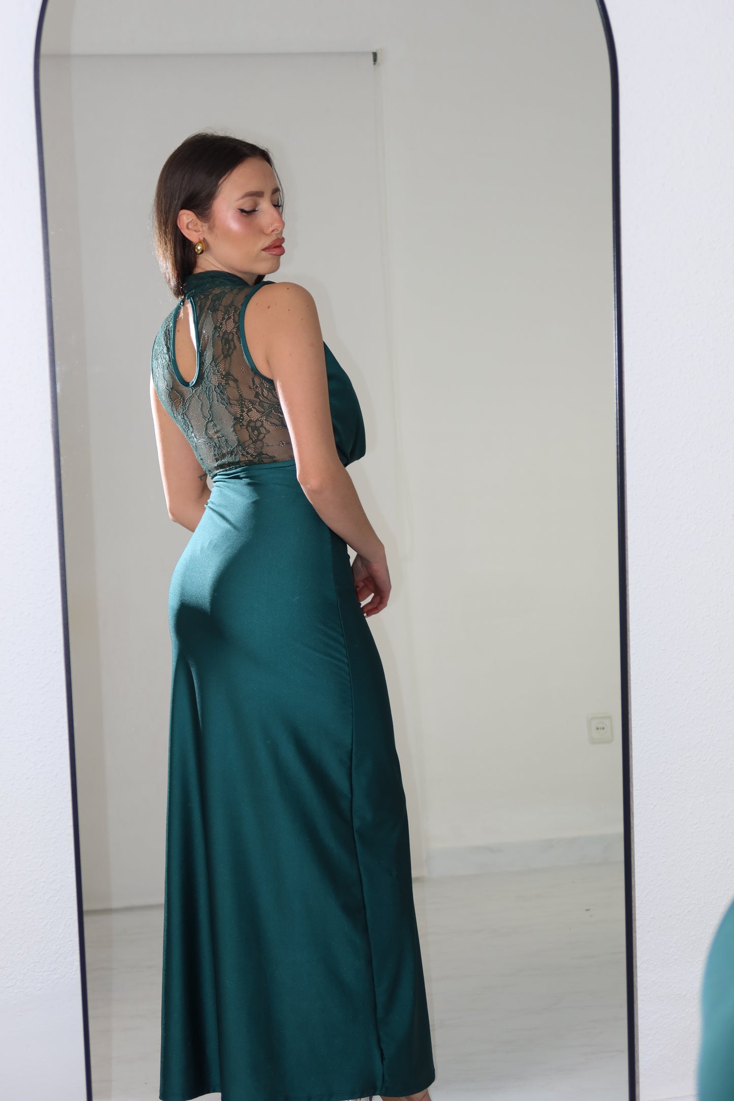 Vestido Luanda Verde Garrafa
