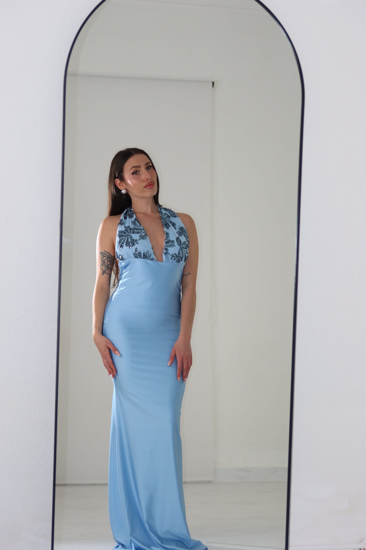 Vestido Promesa Azul Celeste