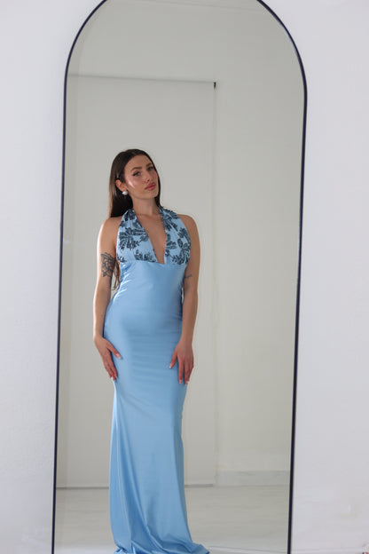 Vestido Promesa Azul Celeste