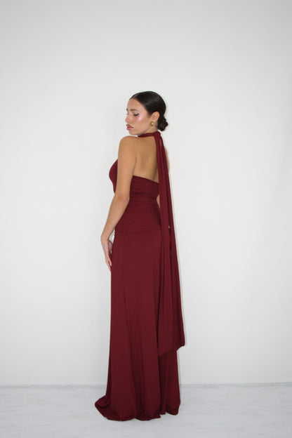 Vestido Elvira Borgonha