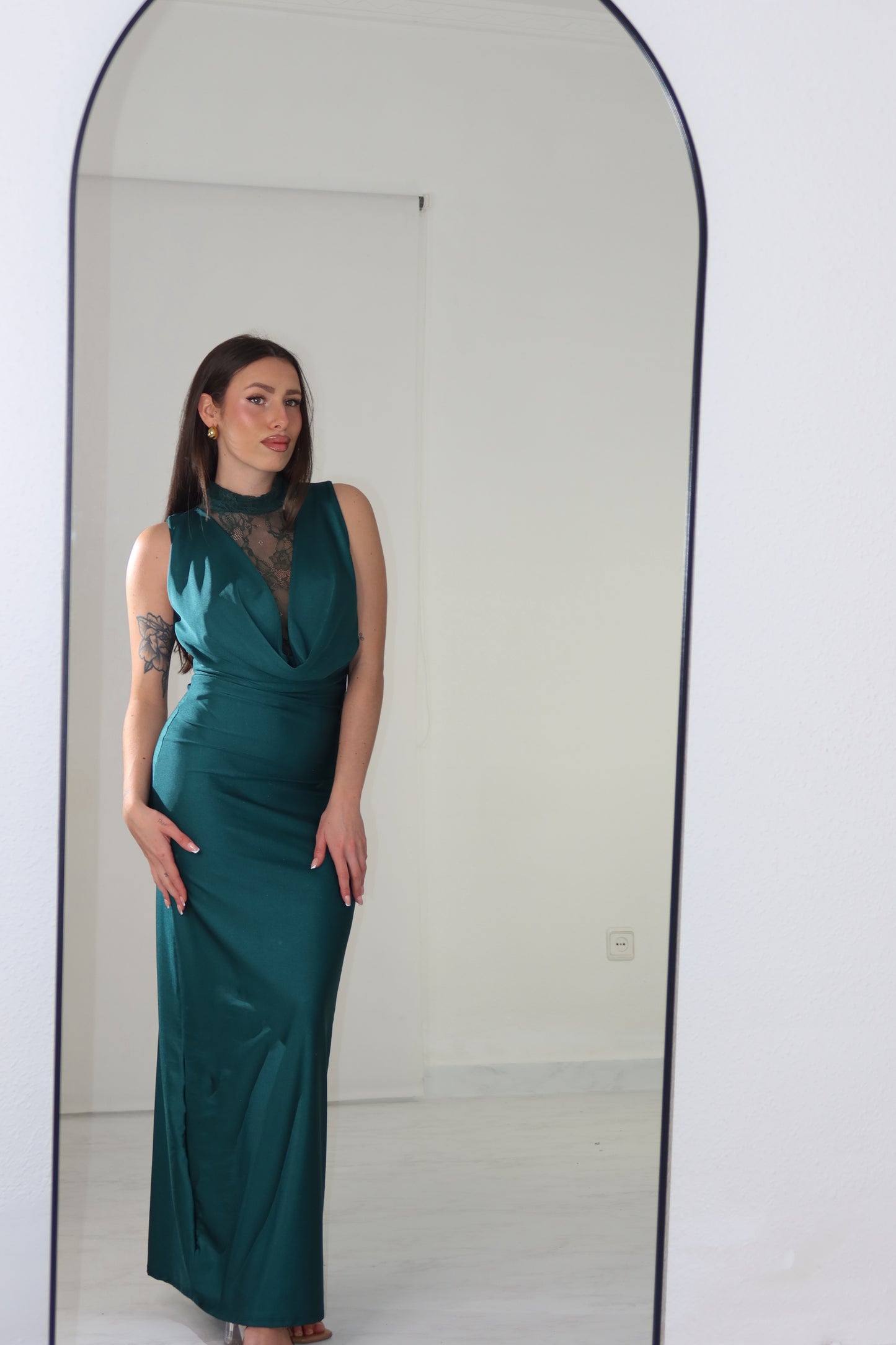 Vestido Luanda Verde Garrafa