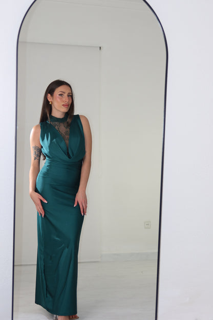 Vestido Luanda Verde Garrafa
