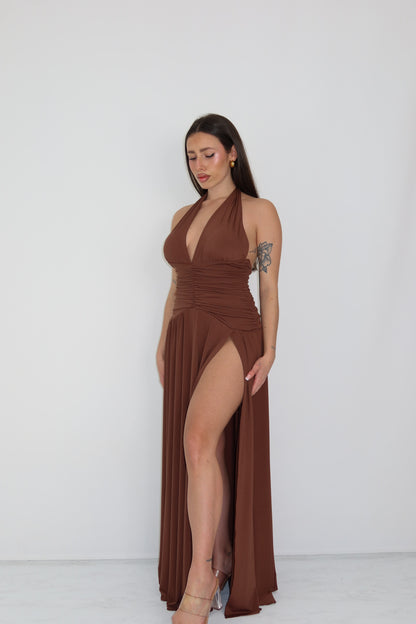 Vestido castanho opala
