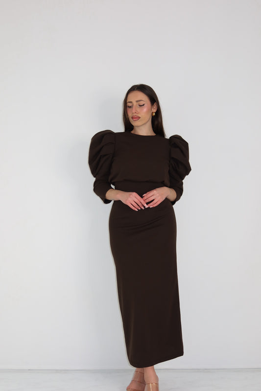 Vestido Valentina Marrón