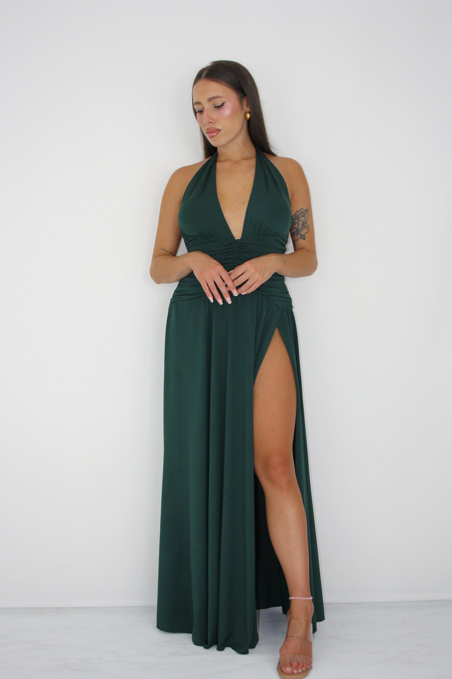 Vestido Opala Verde Garrafa