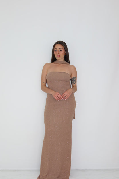 Vestido Celine Camel