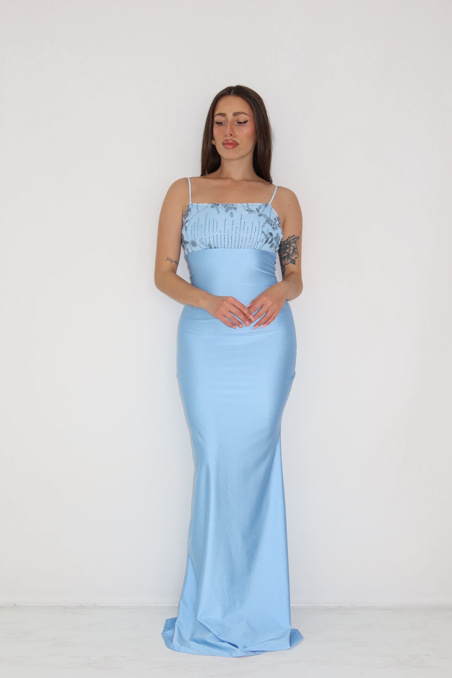Vestido Tiana Azul Celeste