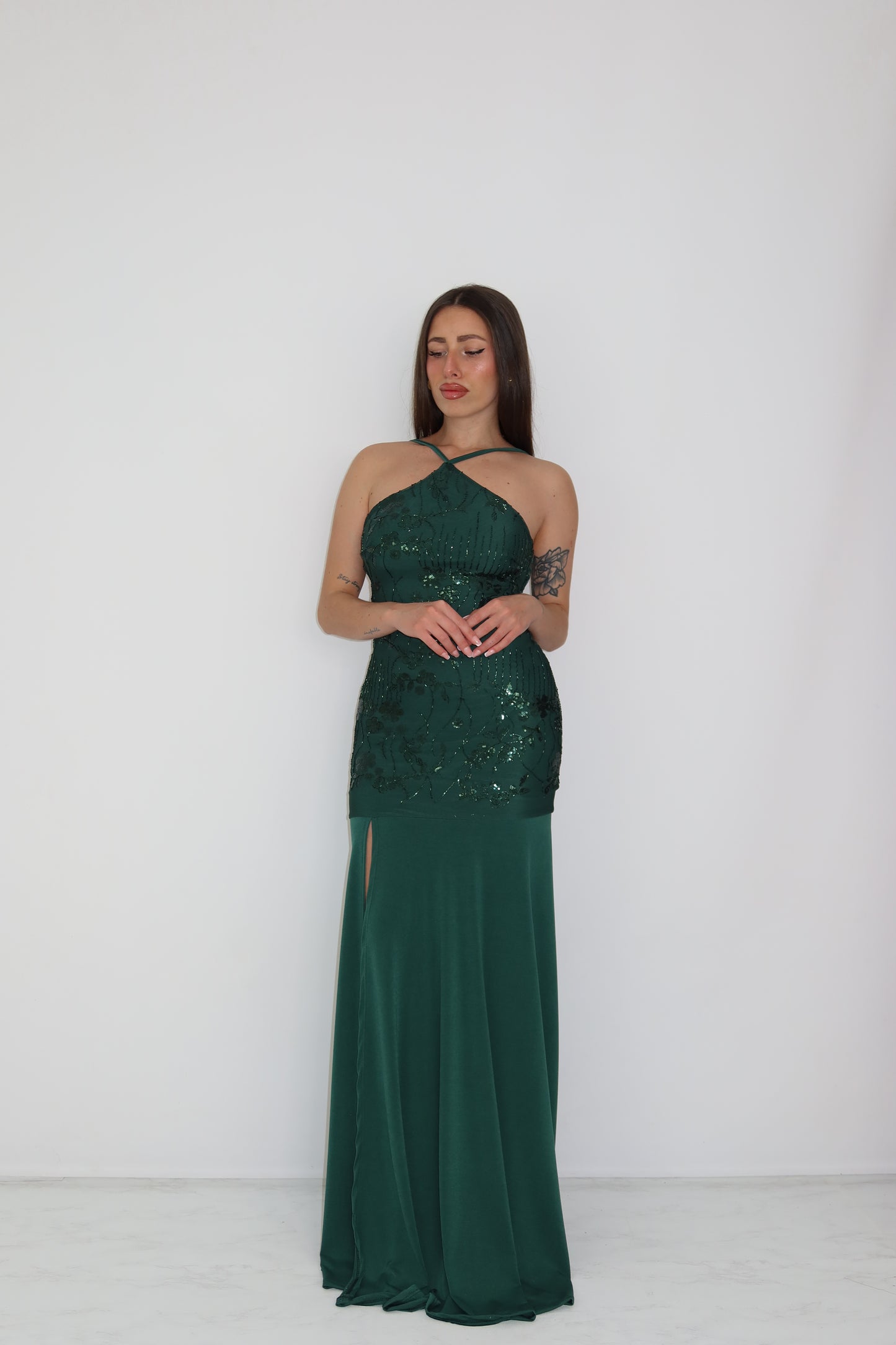 Vestido Naida Verde Botella