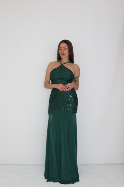 Vestido Naida Verde Botella