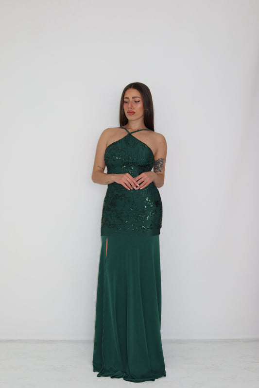 Vestido Naida Verde Botella