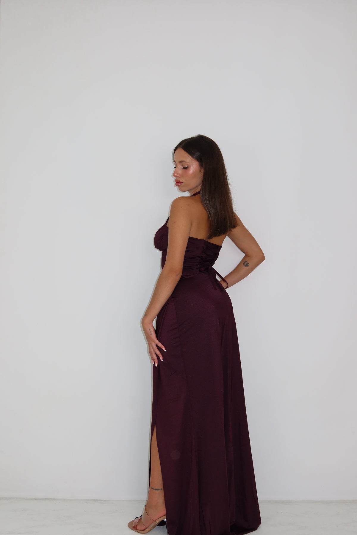 Vestido Miraal Berenjena