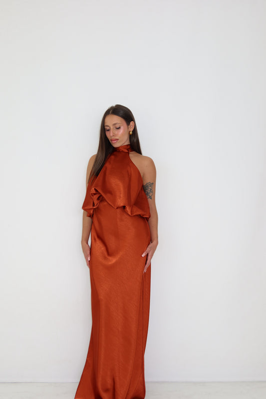 Vestido Galatea Teja