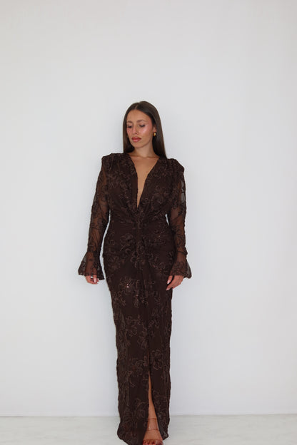 Vestido Nolia Marrón