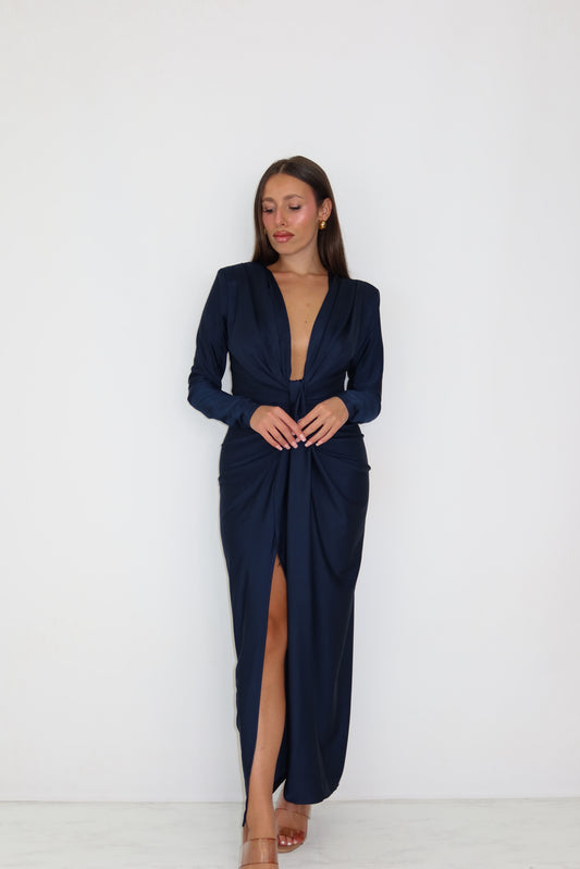 Vestido Gaia Azul Marino