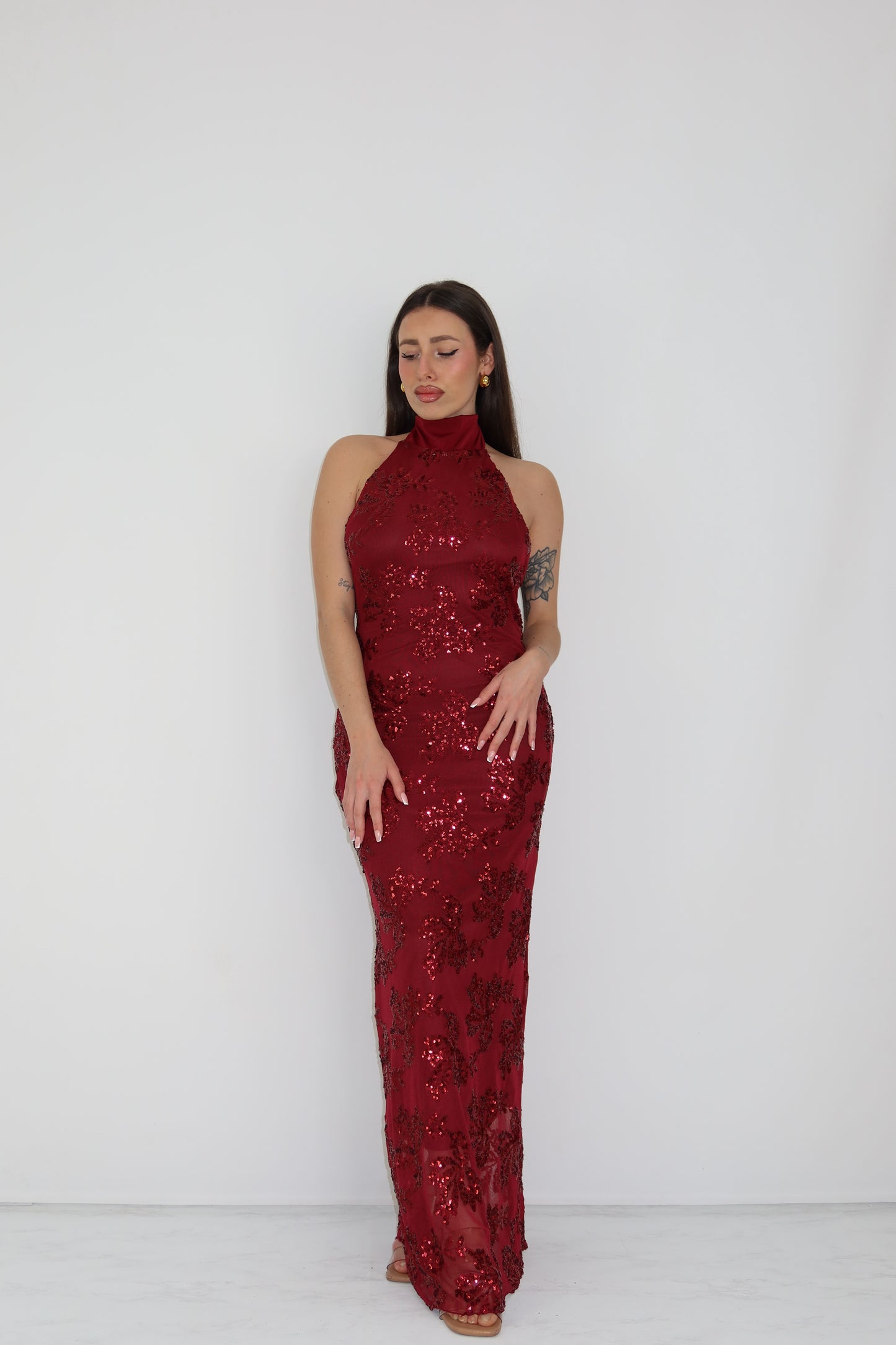 Vestido Indie Burdeos