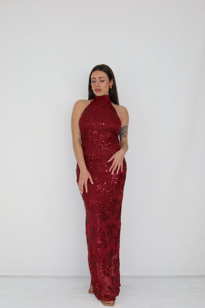 Vestido Indie Burdeos
