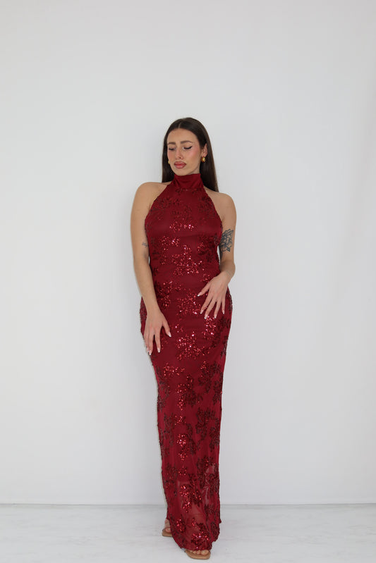 Vestido Indie Burdeos