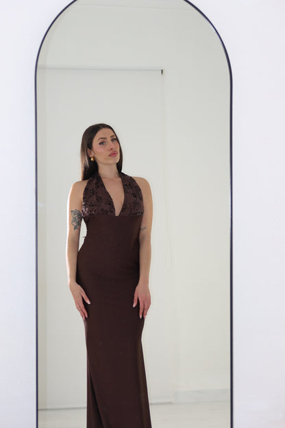 Vestido Promesa Marrón
