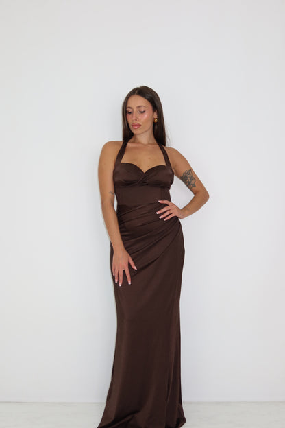 Vestido Miraal Marrón