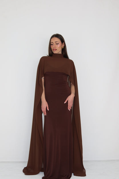 Vestido Amapola Marrón