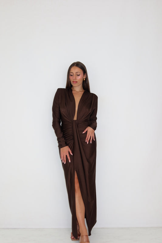 Vestido Gaia Marrón