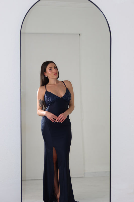 Vestido Kalha Azul Marino