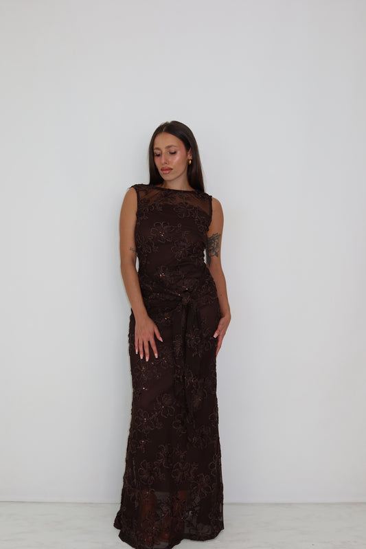 Vestido Kenza Marrón