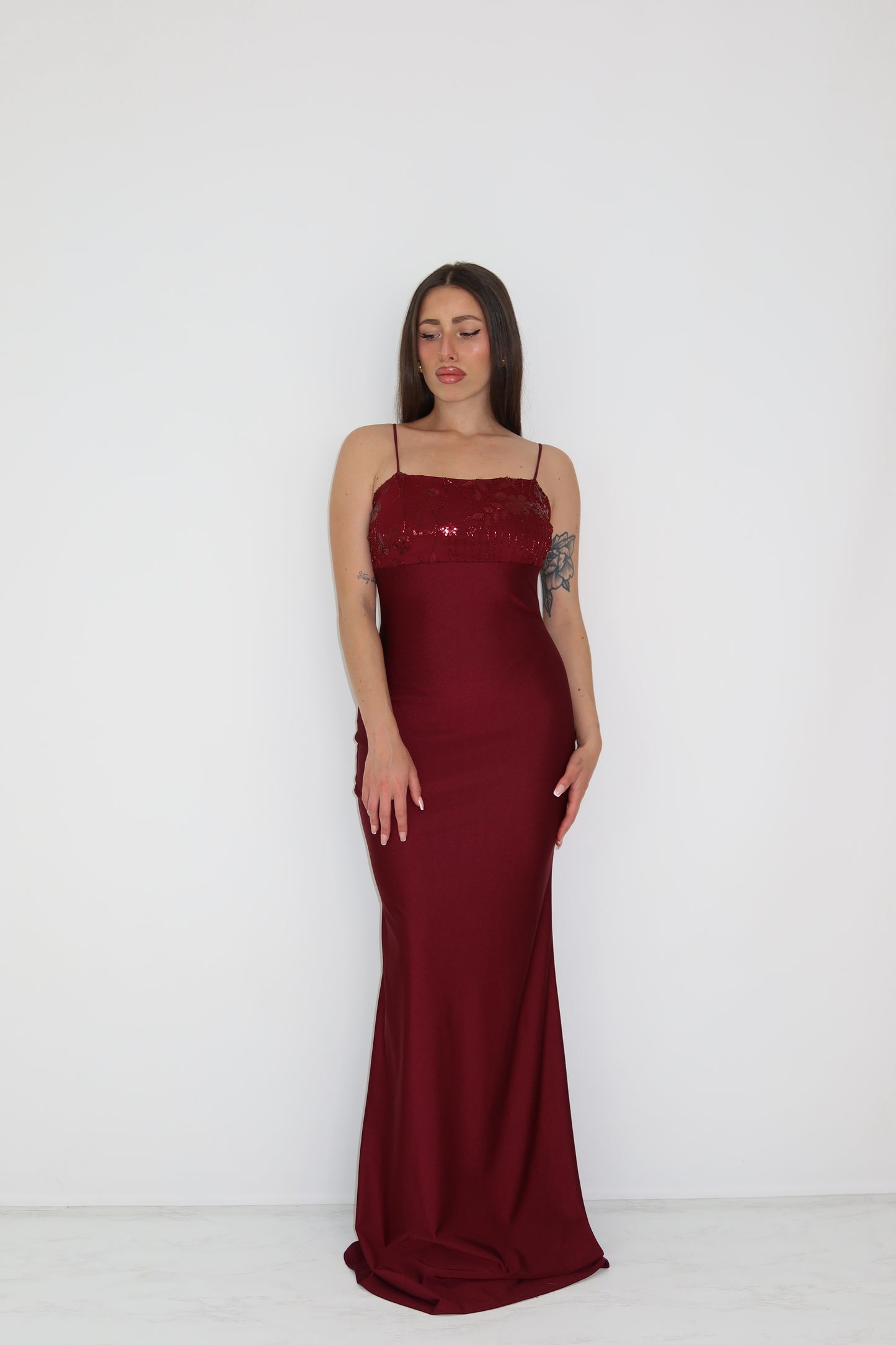 Vestido Tiana Granate