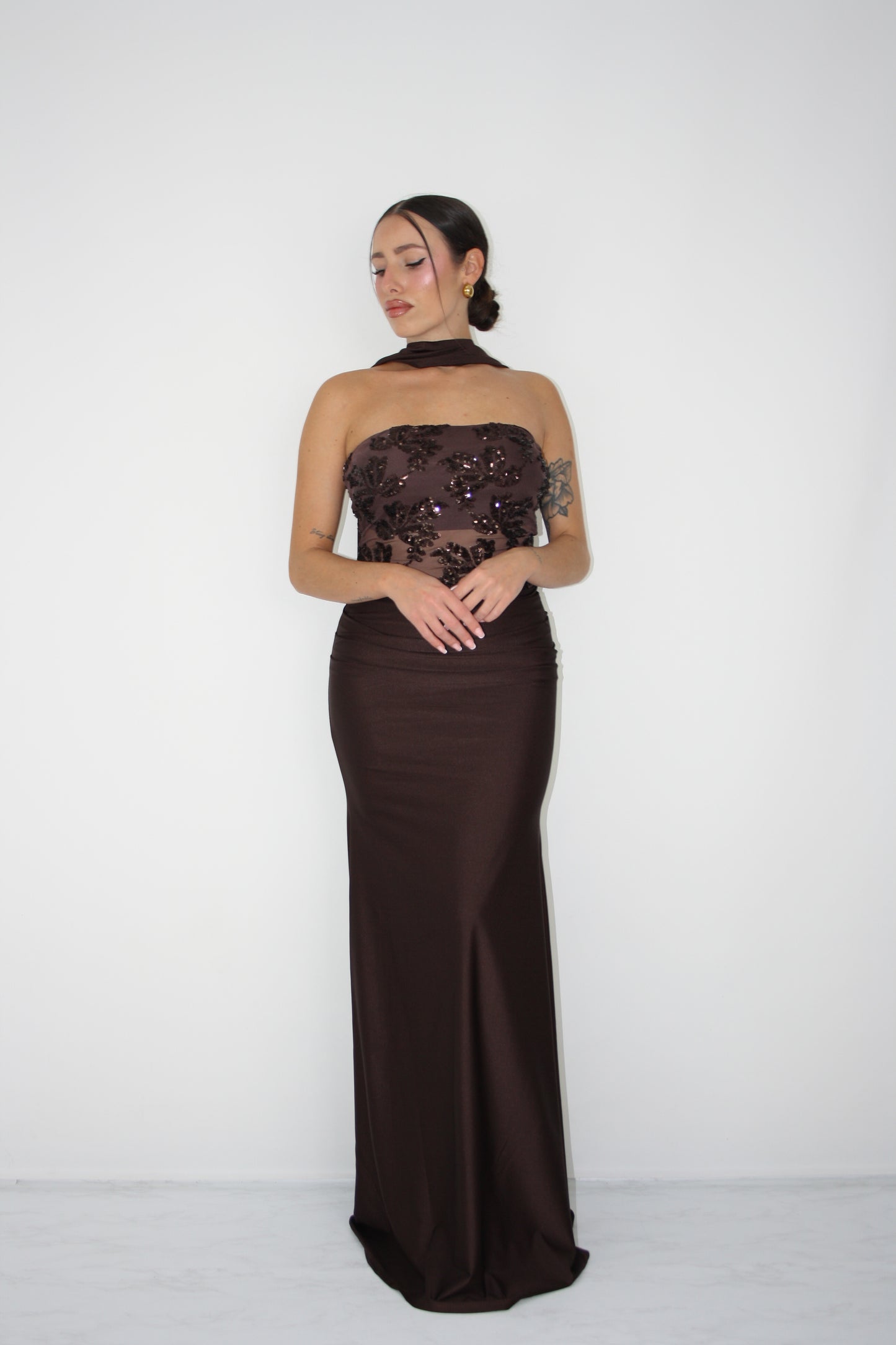 Vestido Nicolette Marrón