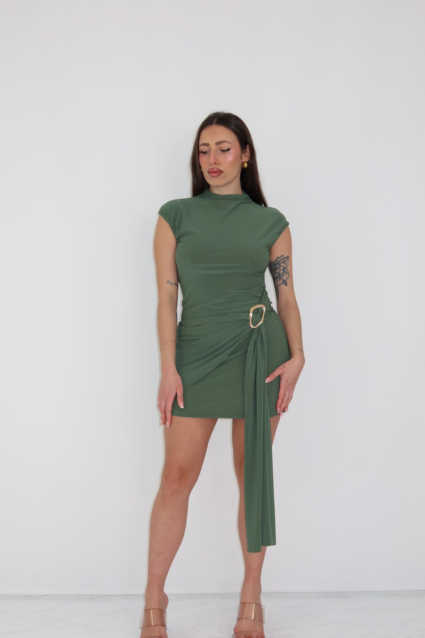 Vestido Leane Verde Kaki