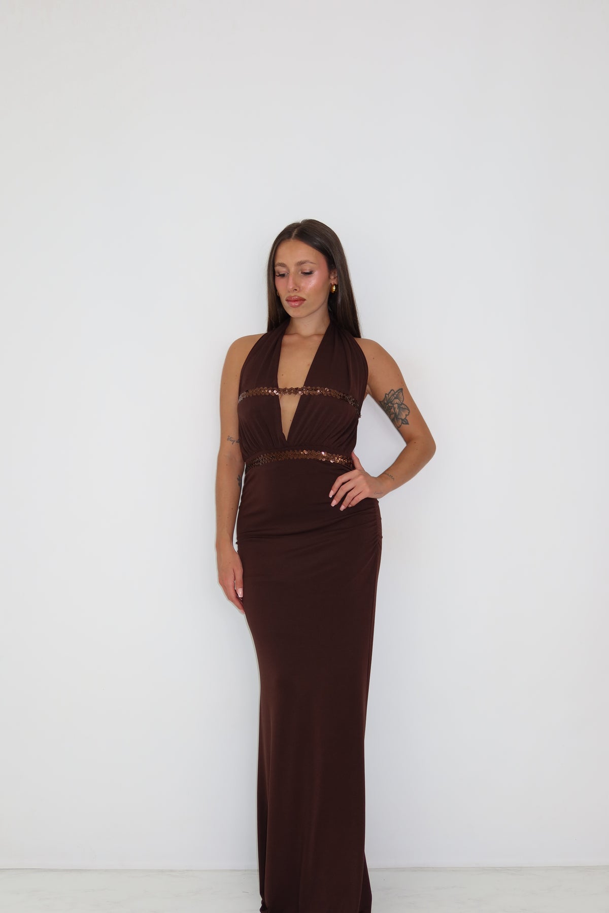 Vestido Salma Marrón