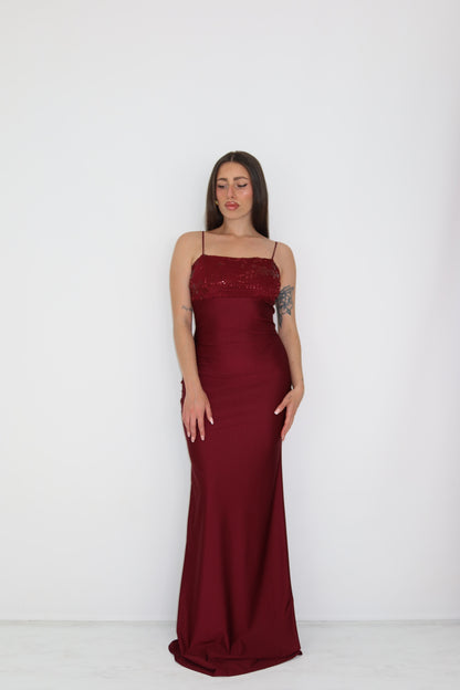 Vestido Tiana Granate