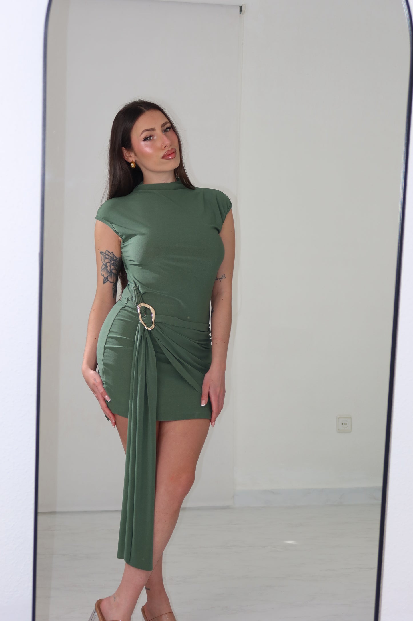 Vestido Leane Verde Kaki