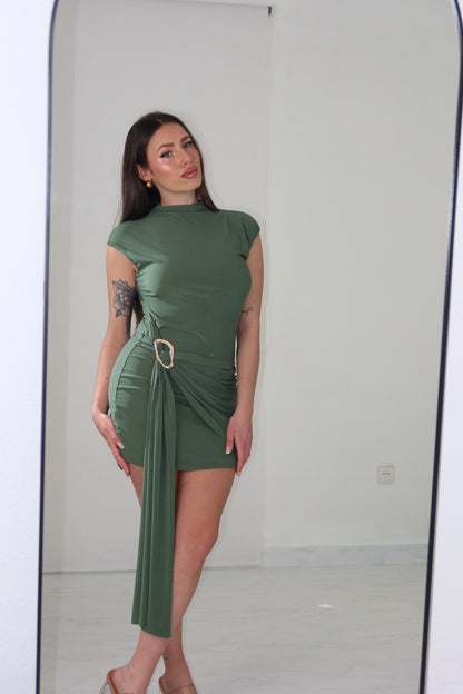 Vestido Leane Verde Kaki
