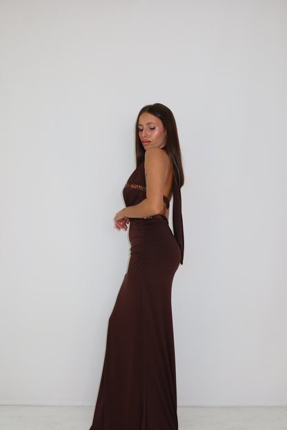 Vestido Salma Marrón