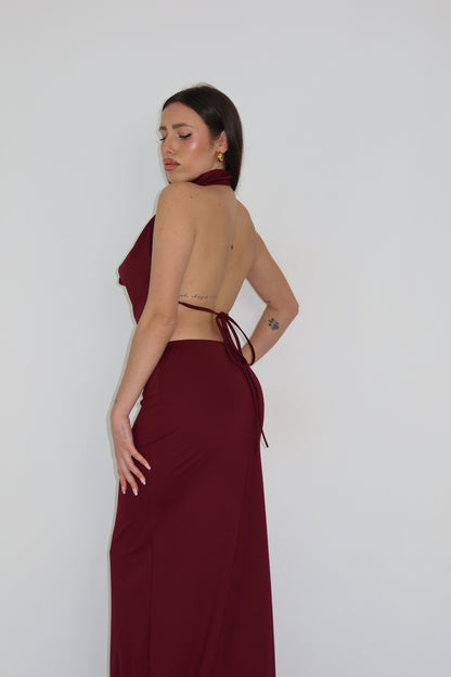 Vestido Thila Borgonha