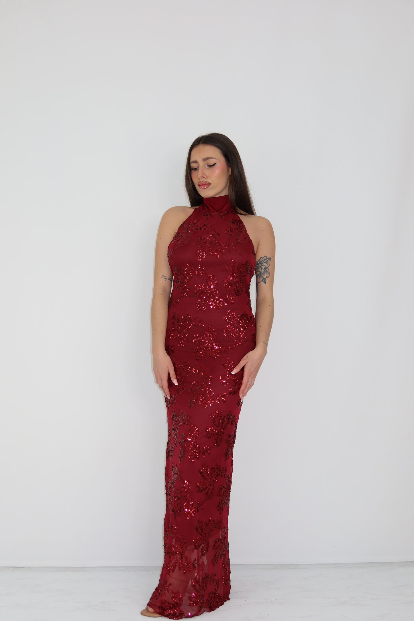 Vestido Indie Burdeos
