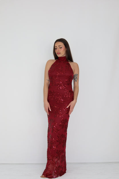 Vestido Indie Burdeos
