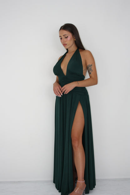 Vestido Opala Verde Garrafa