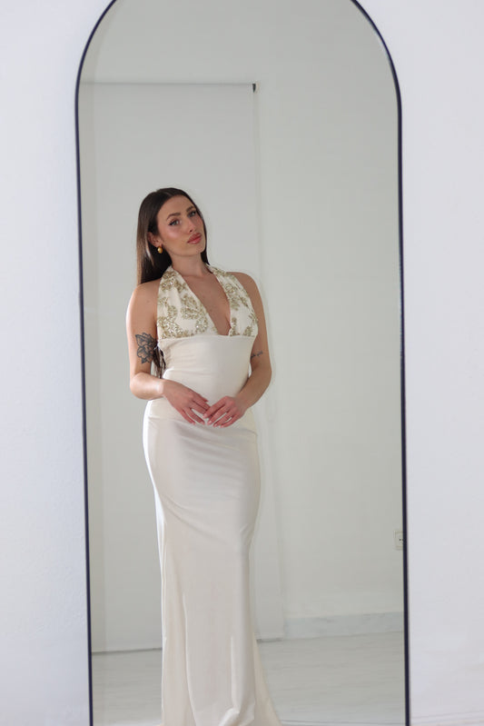 Vestido Promesa Blanco Roto