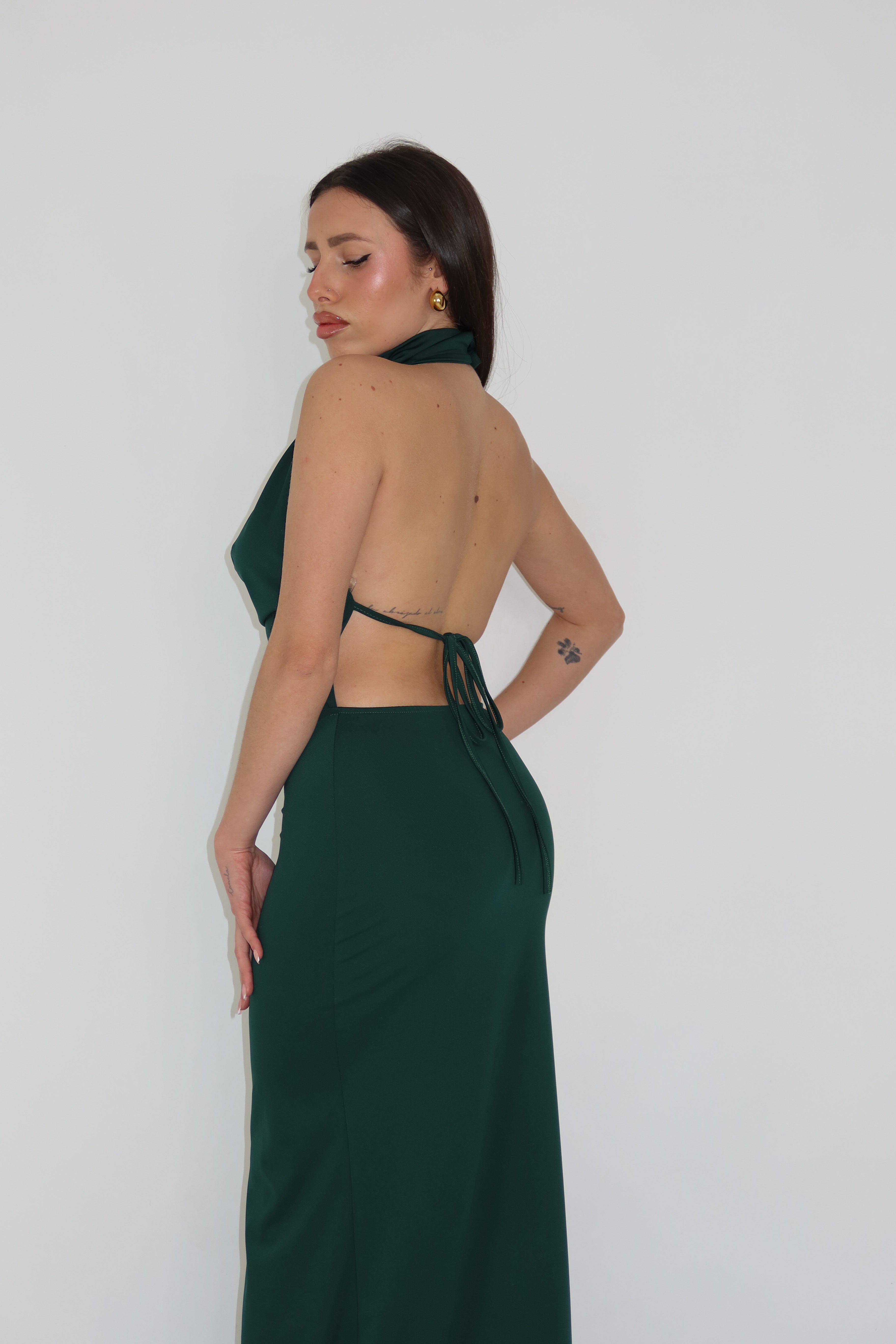 Vestido Thila Verde Botella