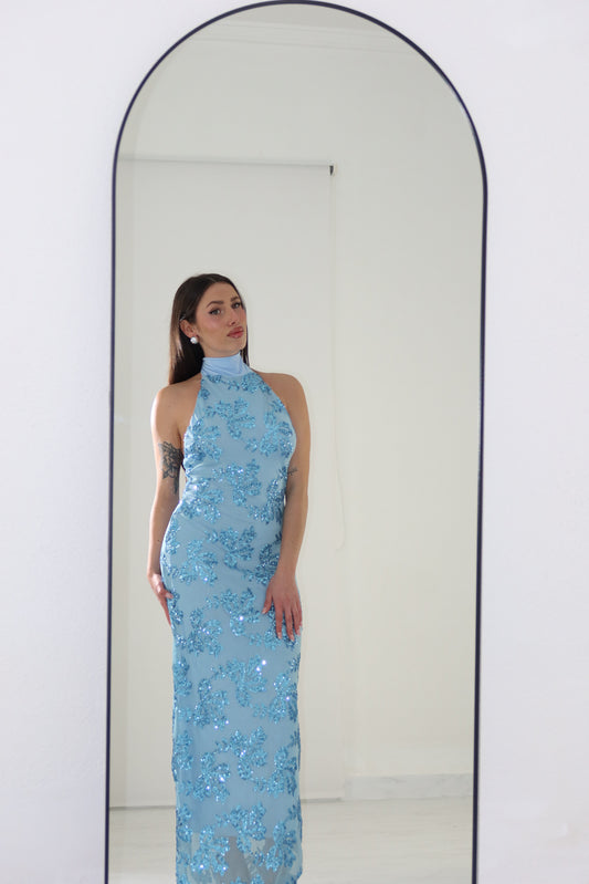 Vestido Indie Azul Celeste